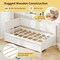 Pine Wood Twin Daybed with Storage Drawers and Platform Design